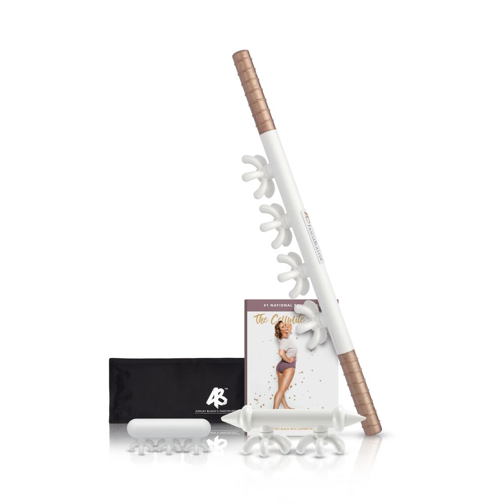 Ashley Black FasciaBlaster tool kit with full-size FasciaBlaster, Mini 2, carrying case, and book